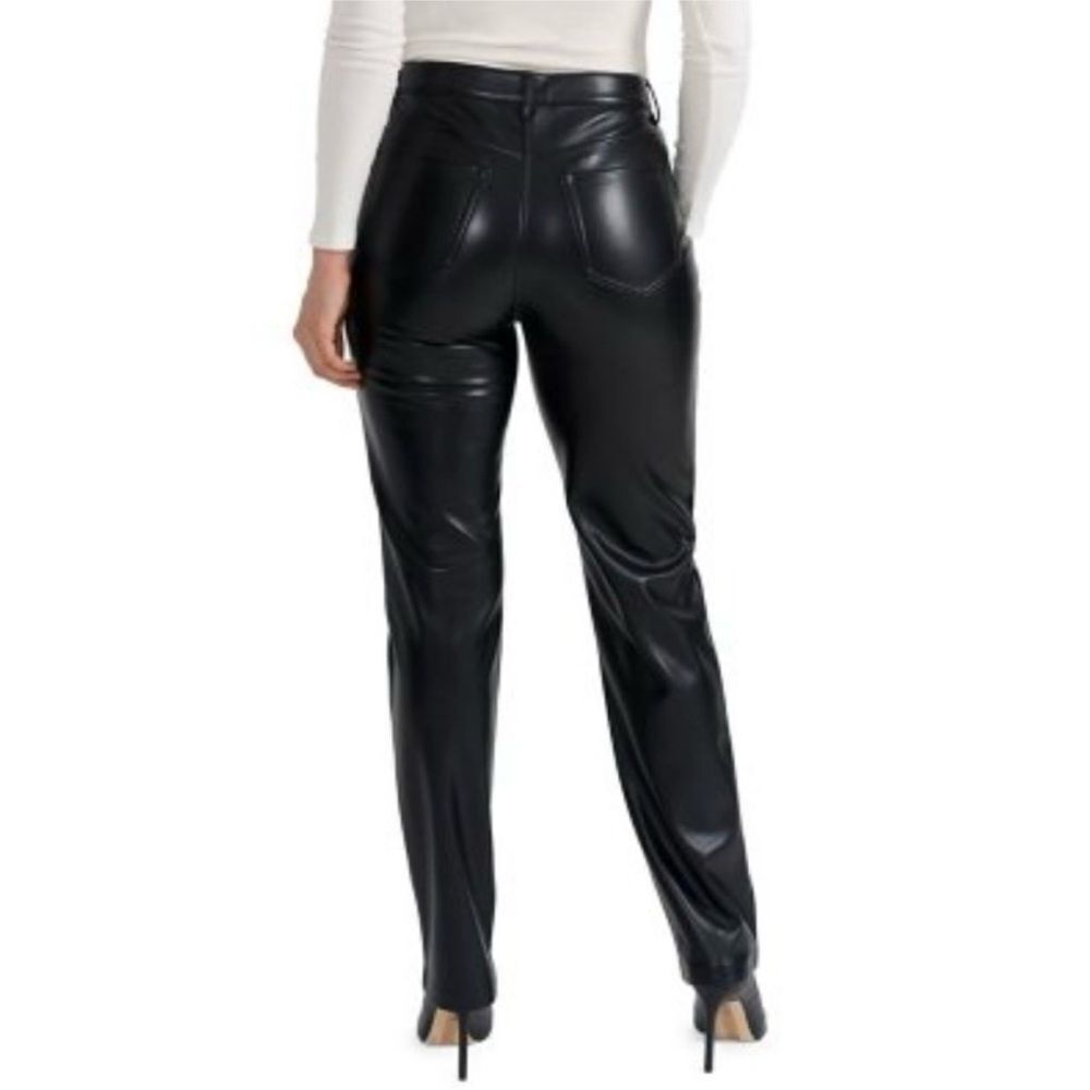 Faux Leather Pants JOIE Black Ankle Length Straight Leg 29” inseam‎ NWT Size 10